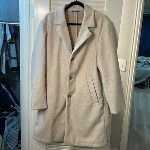 Cream trench coat, H&M size 42R (Large)